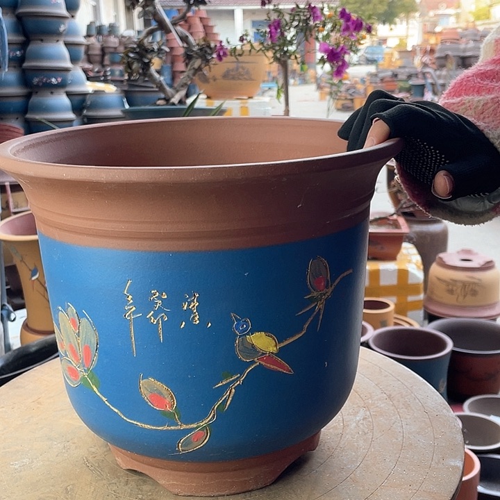 紫砂宜兴紫砂30蓝金钟点菜