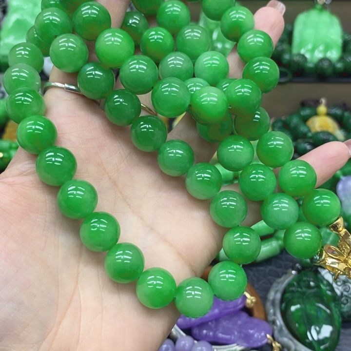 医***术翡翠未镶嵌颈饰项链加手链一套18