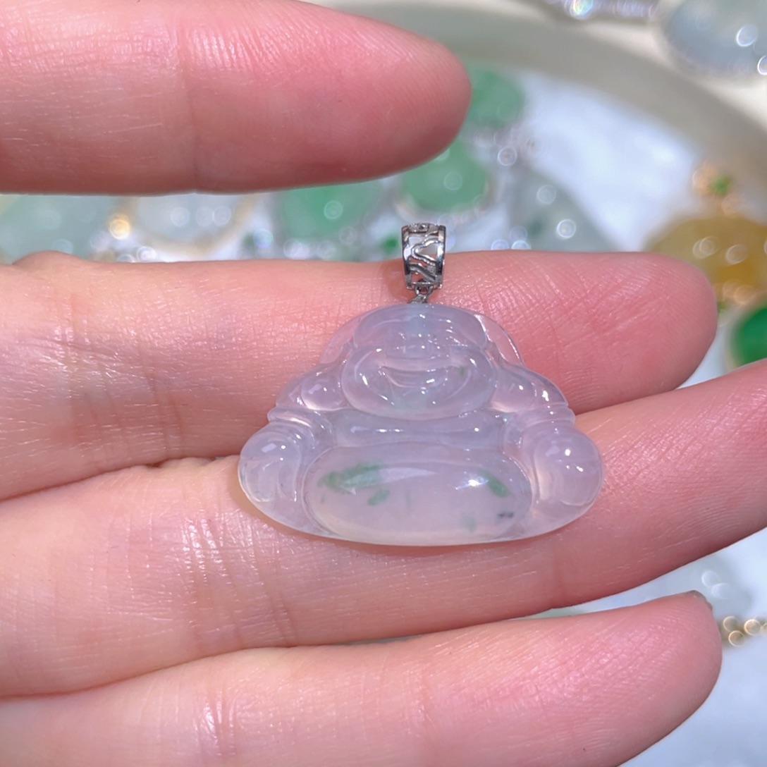 翡翠颈饰18K金镶嵌翡翠