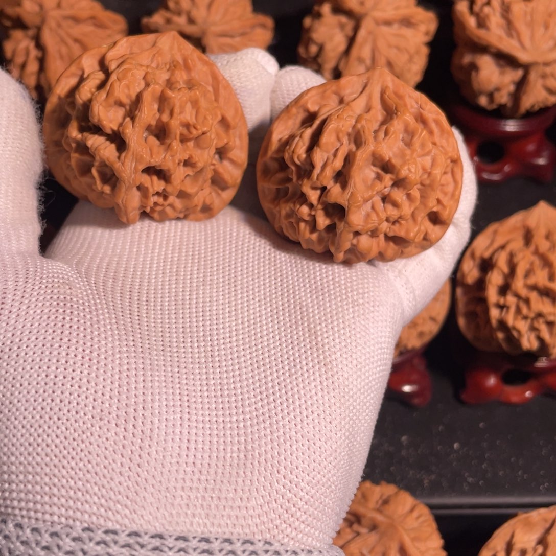 文玩核桃把件43官帽