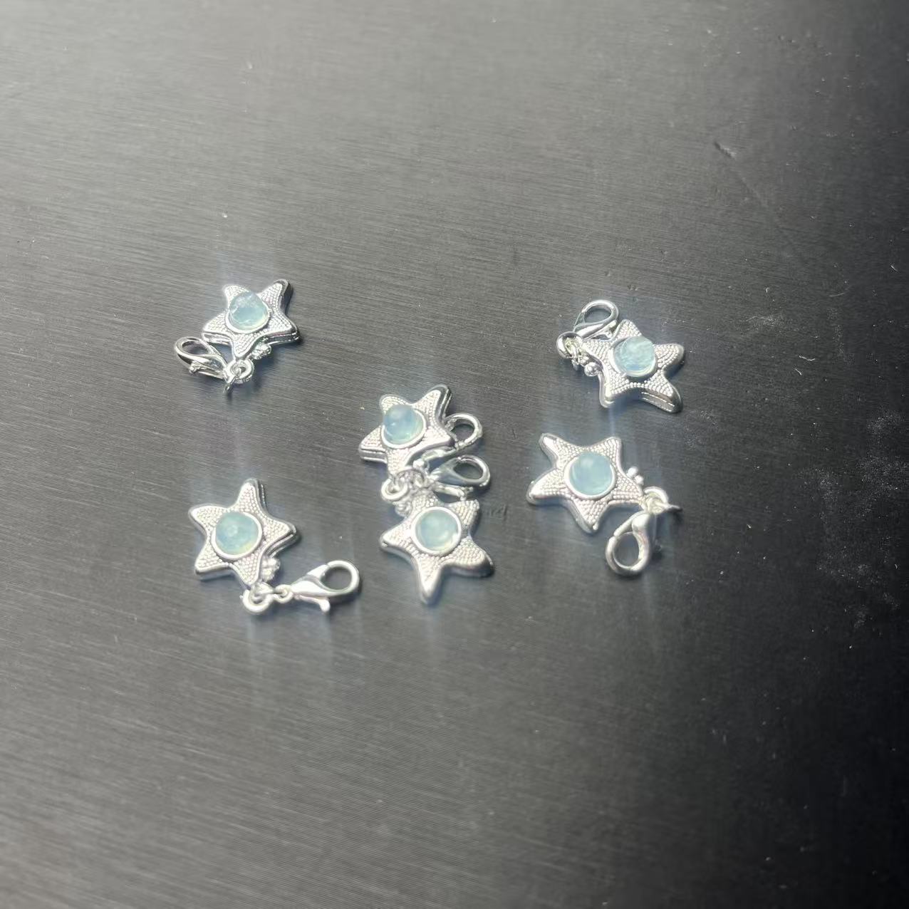ZBG1820海蓝宝星星小滴溜(珠宝多样性发其一）