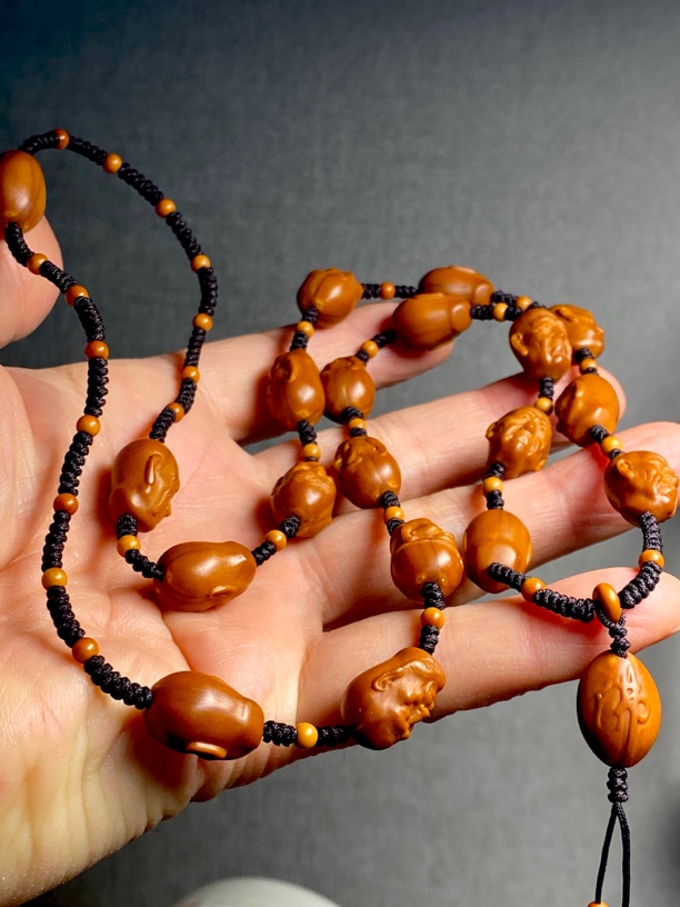 橄榄核精工十八罗汉挂脖1.2尺寸