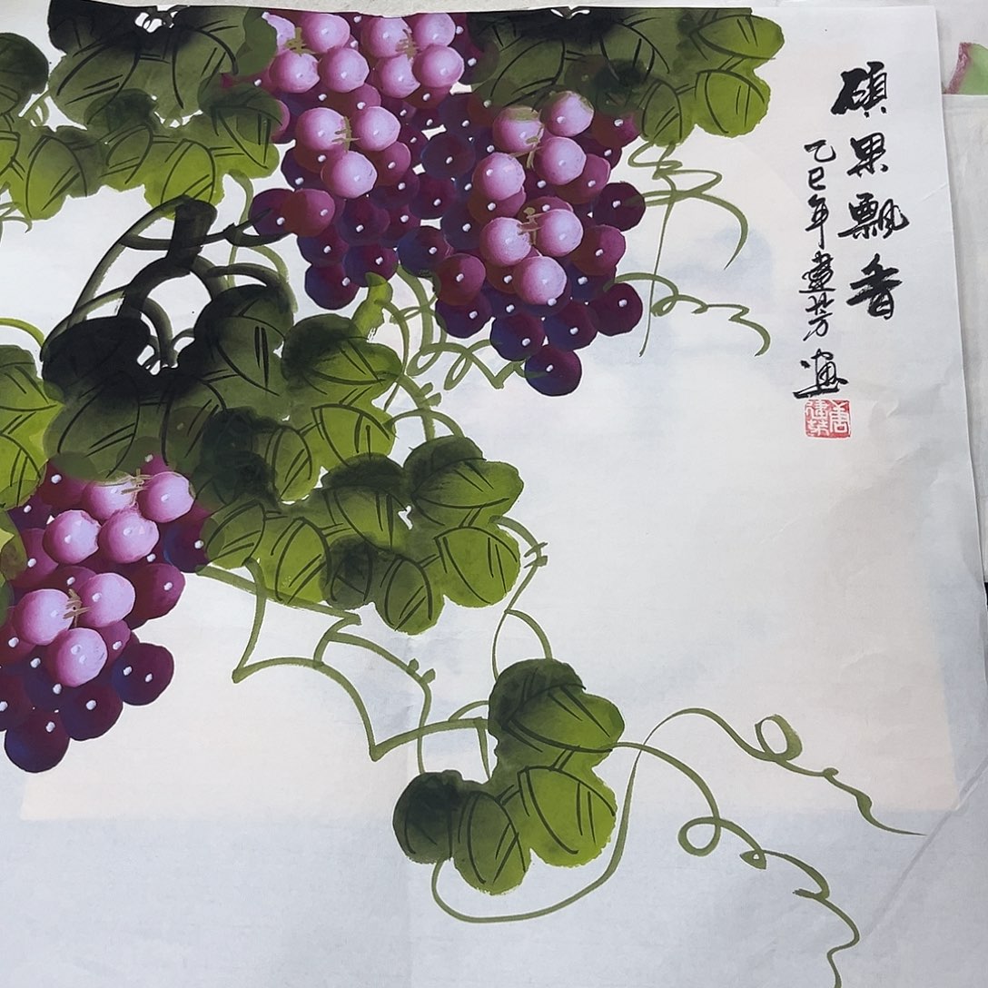 国画绘画作品多次