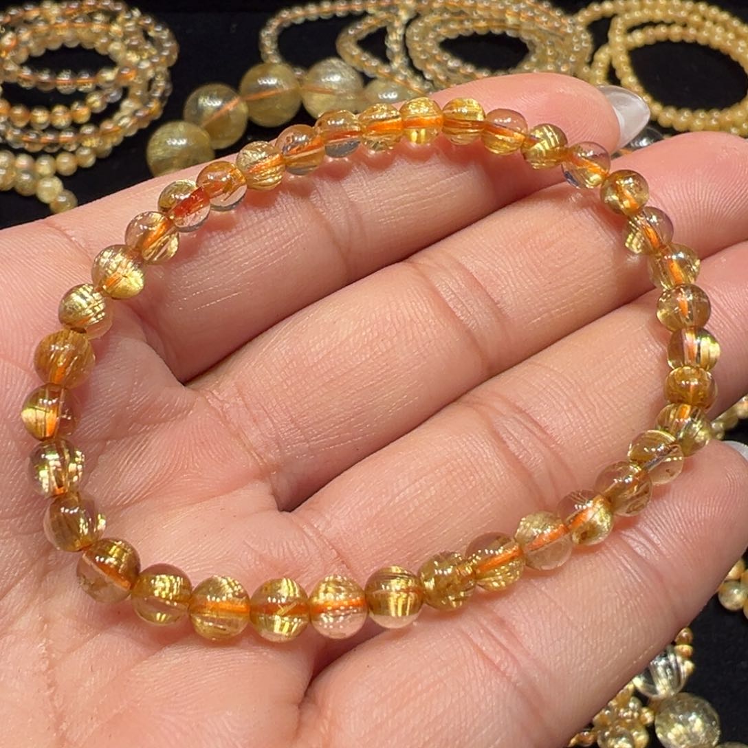 水晶手串未镶嵌钛晶手串