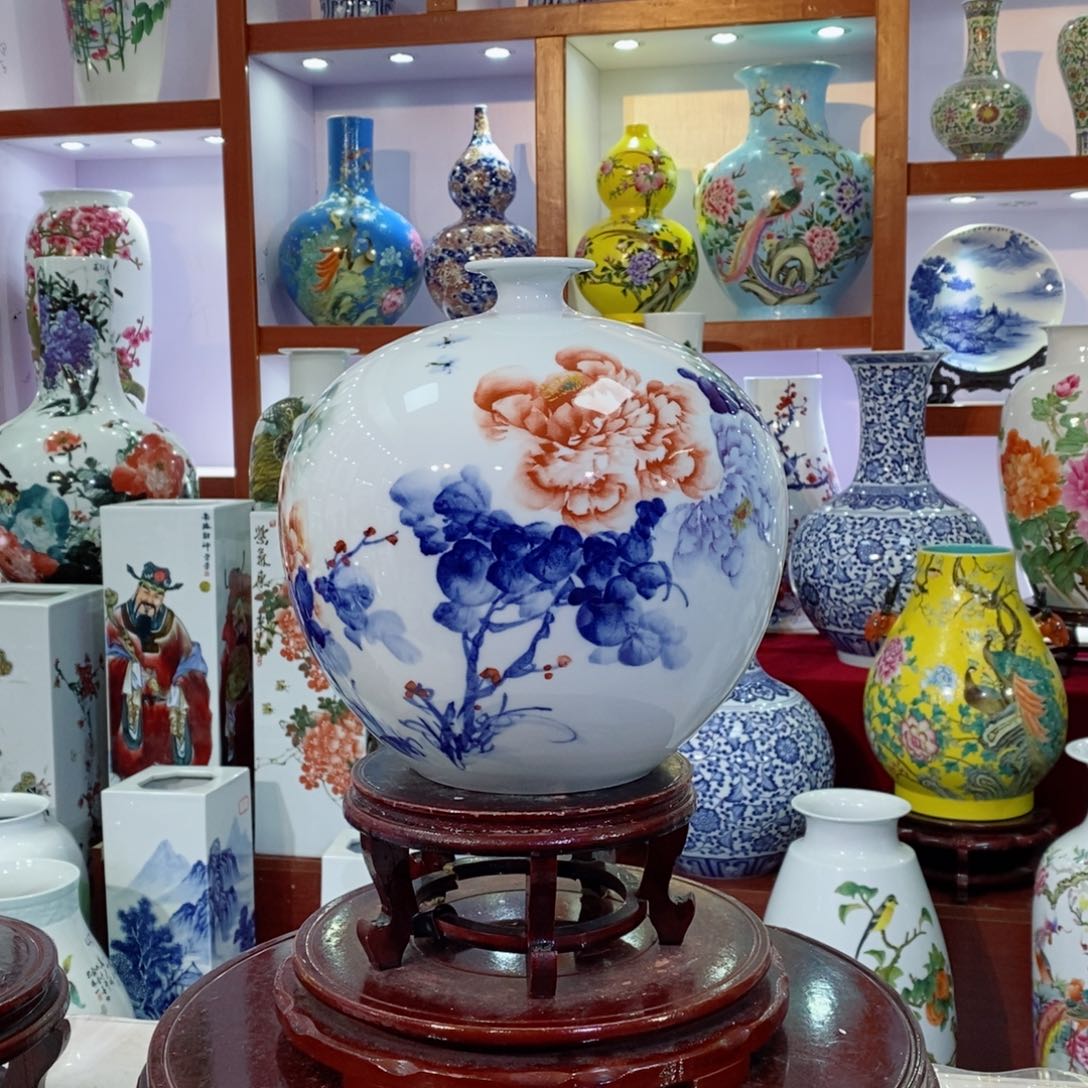 瓶@****?景德镇手工手绘瓶