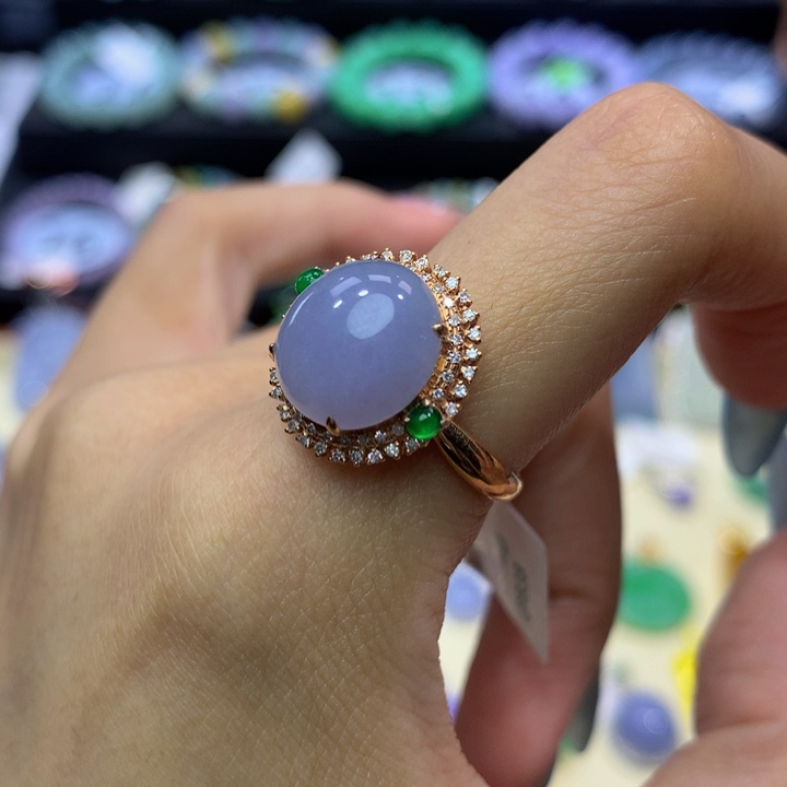 18K金镶嵌手链翡翠翡翠