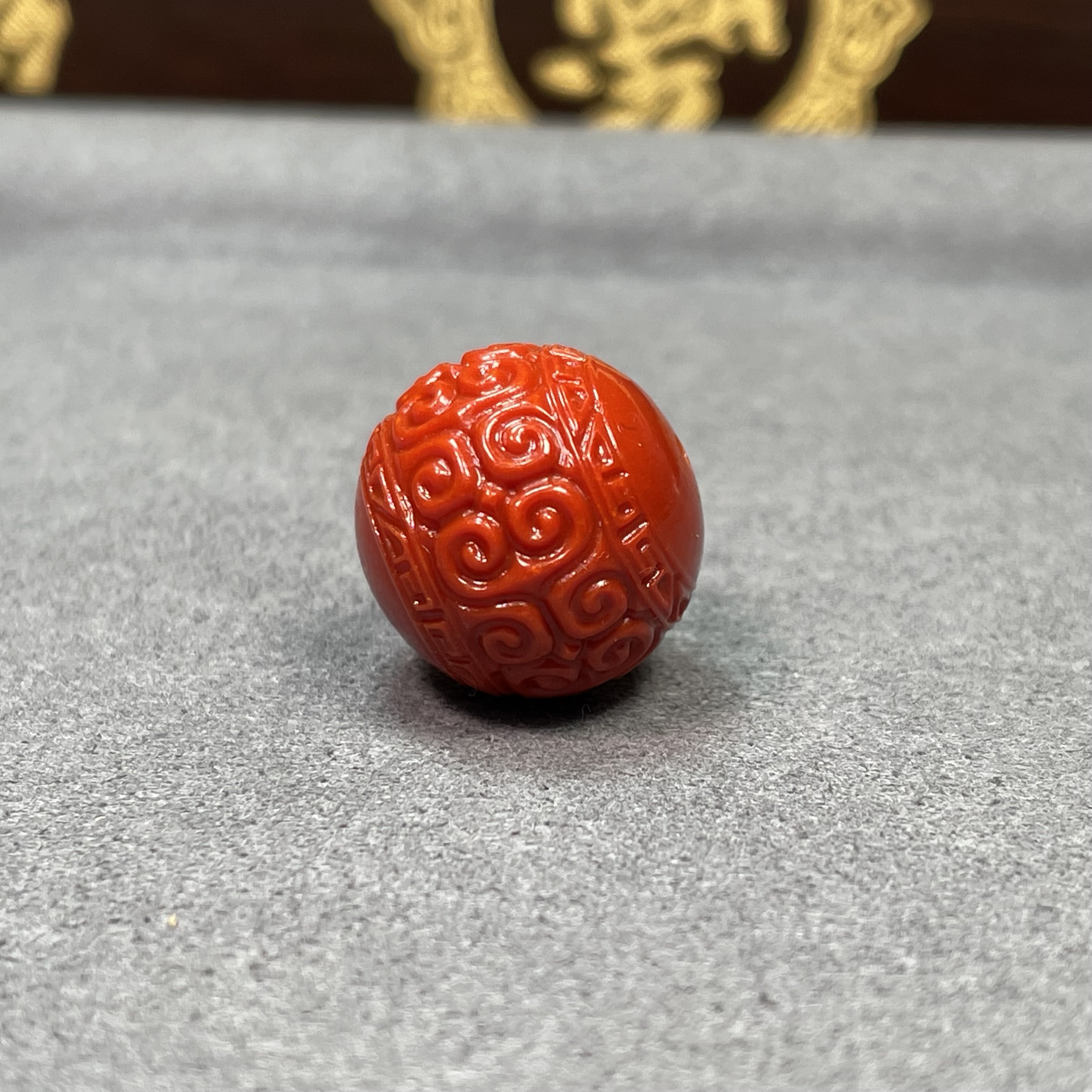 2816百搭16毫米回纹珠配珠DIY手工文玩配饰散珠批发柿子红火焰红