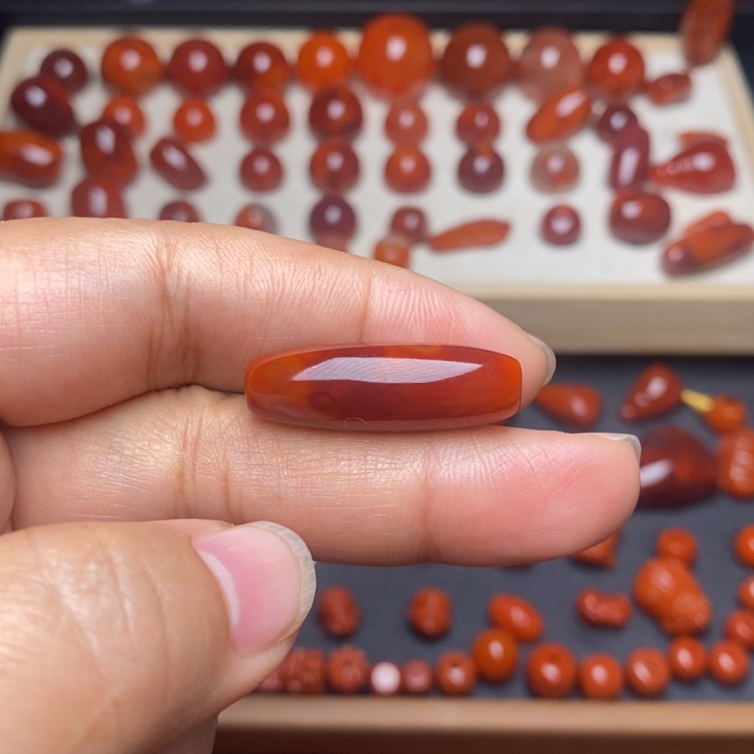 南红玛瑙配饰未镶嵌勒子卡9.1mm