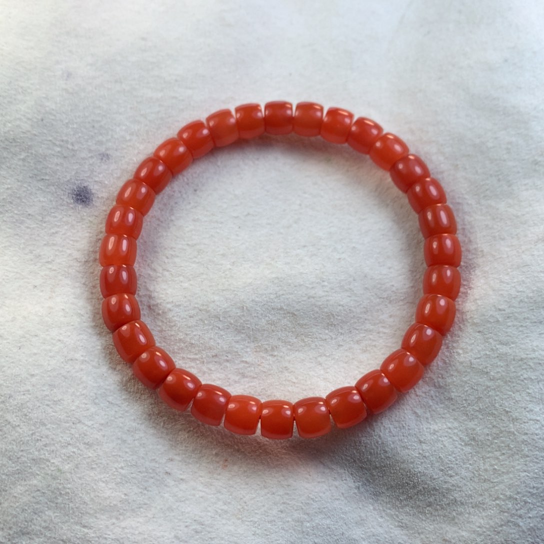 南红玛瑙7➕直切单圈未镶嵌