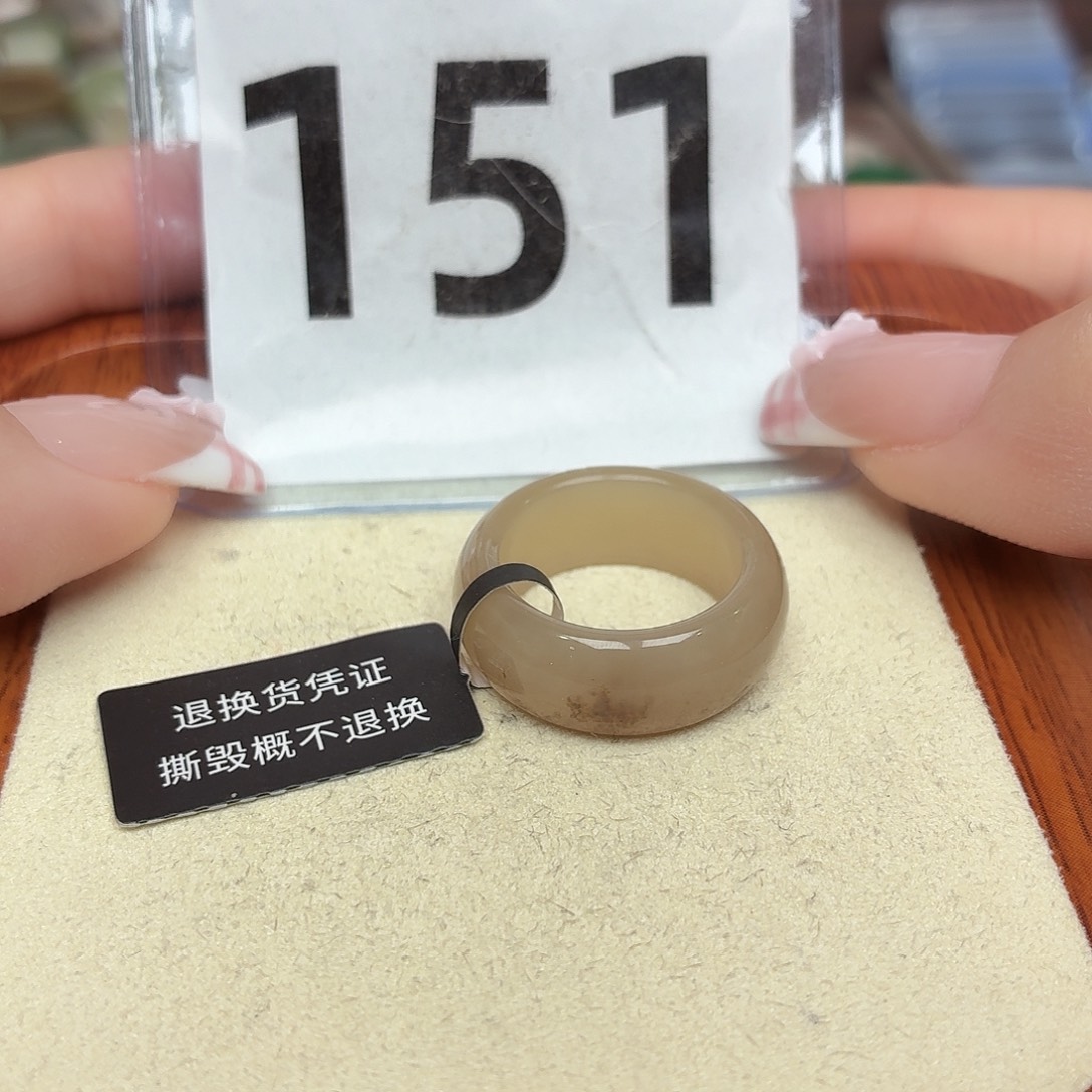 和田玉未镶嵌戒圈14号