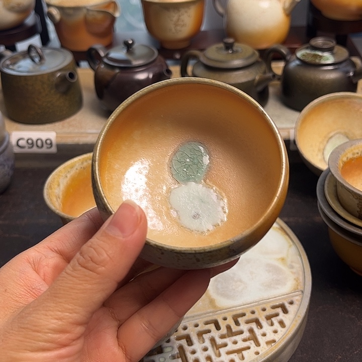 烈***冷茶盏柴烧茶具柴烧茶具