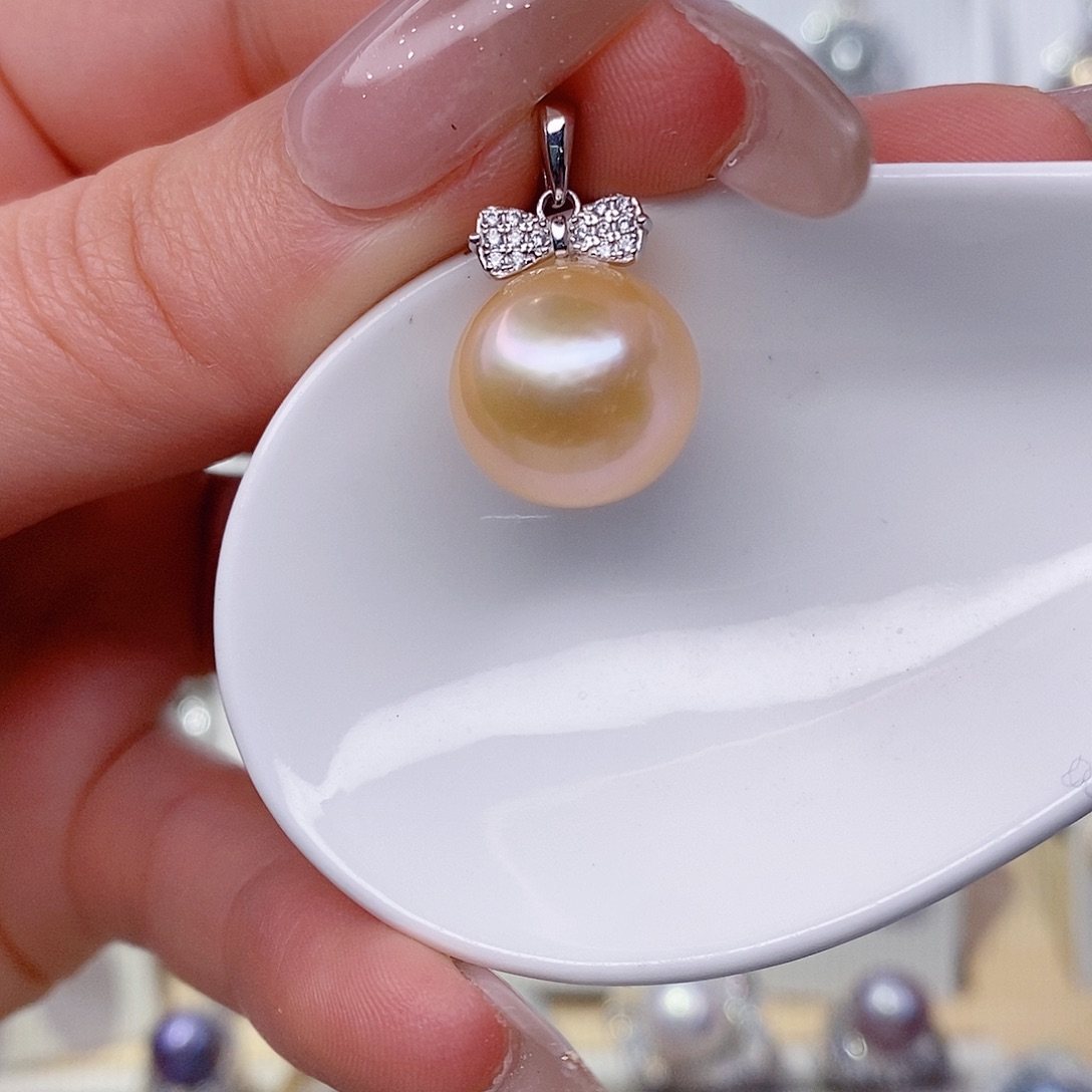 银S925镶嵌吊坠(赠链)淡水珍珠13➕