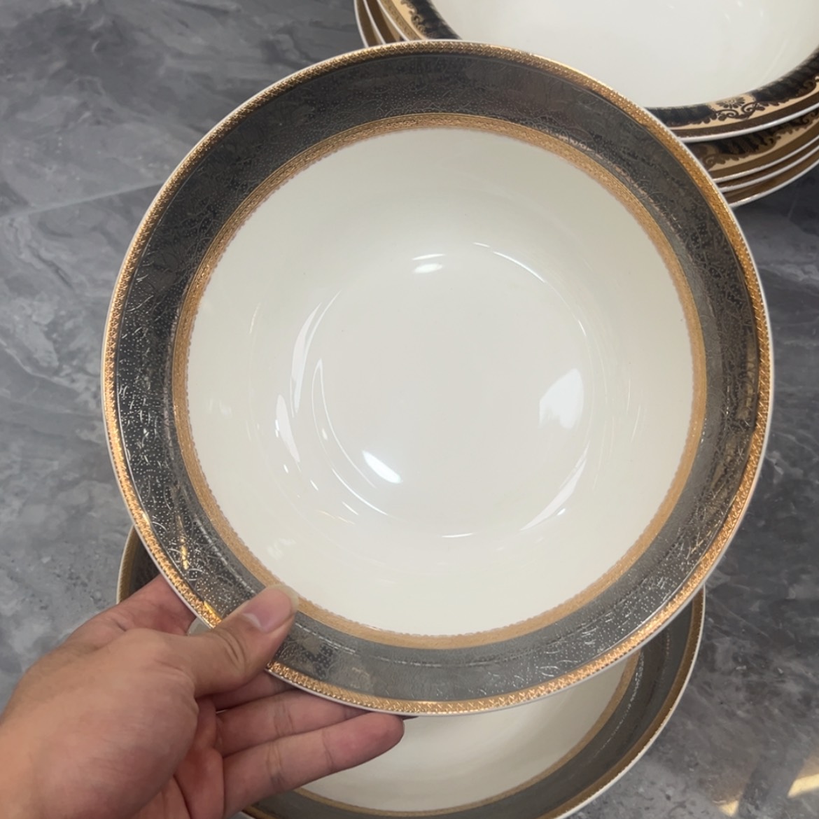 【闪购商品】瓷片9寸汤碗一个一单尾单