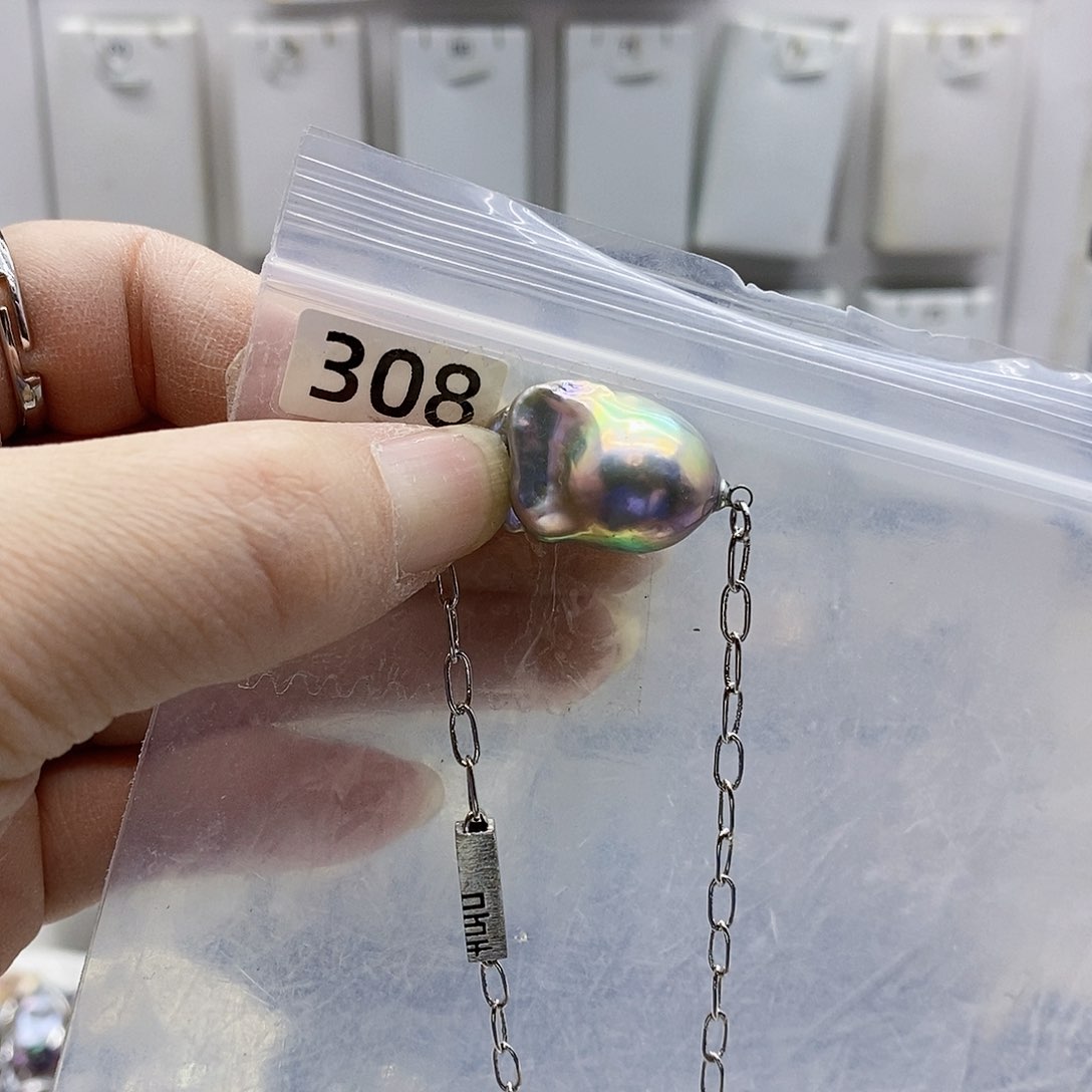 颈饰合金淡水珍珠