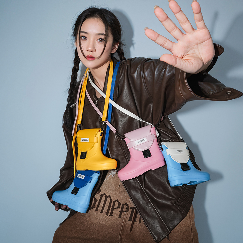 2025新款雨鞋包女单肩斜挎小包鞋子包包小众原创设计时尚百搭