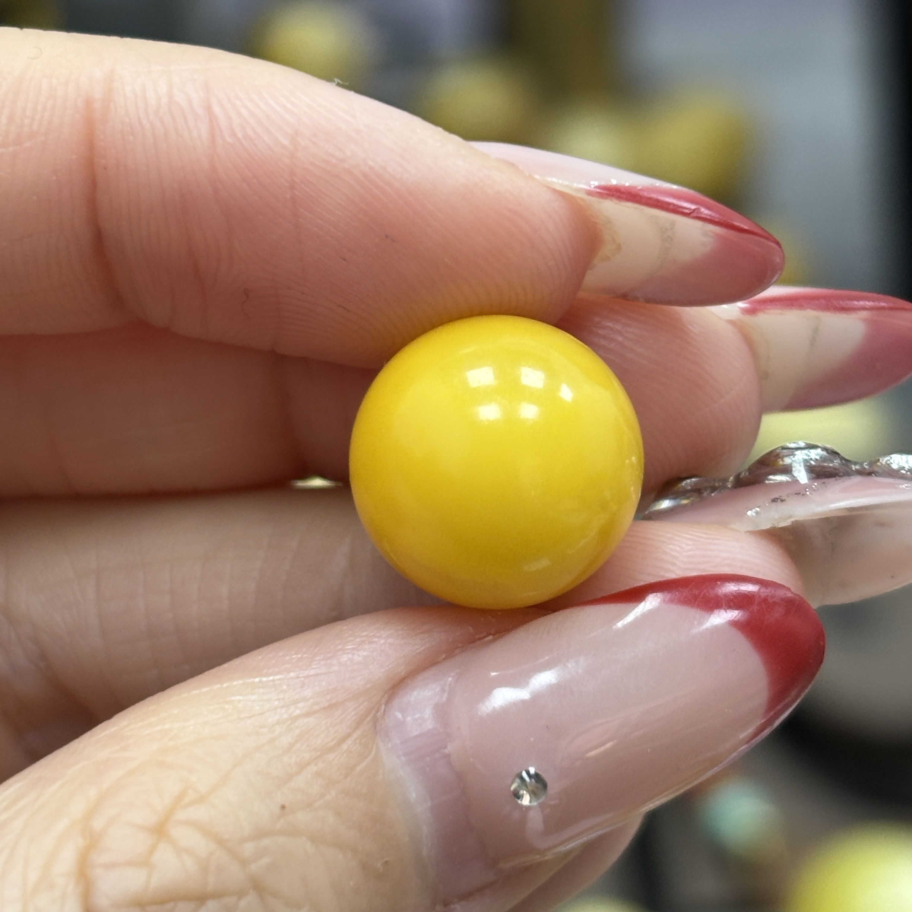 13.5mm 小妖珠宝天然原矿琥珀蜜蜡