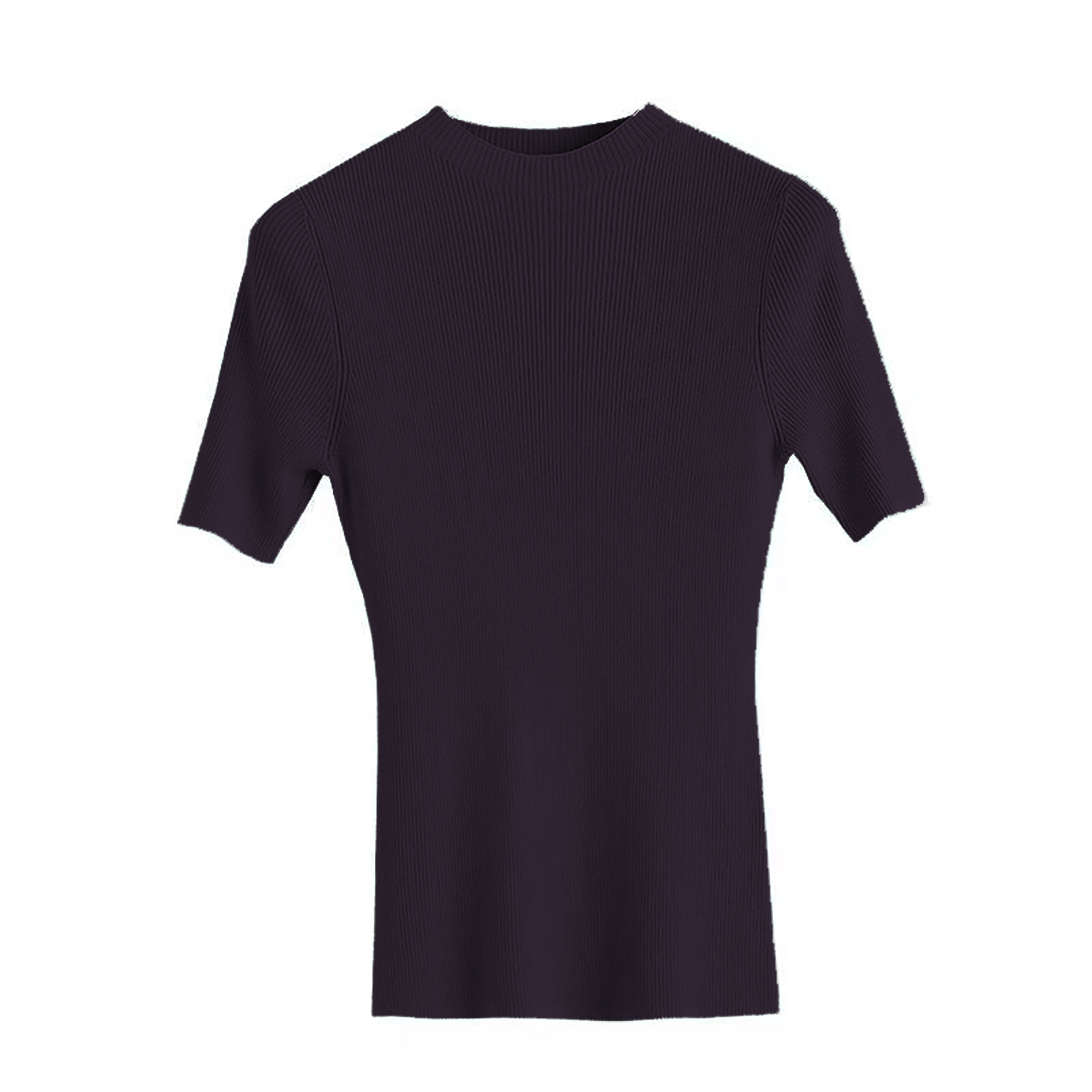 【ZM纵美】新款百搭显瘦气质高级感中袖针织修身打底T恤238363