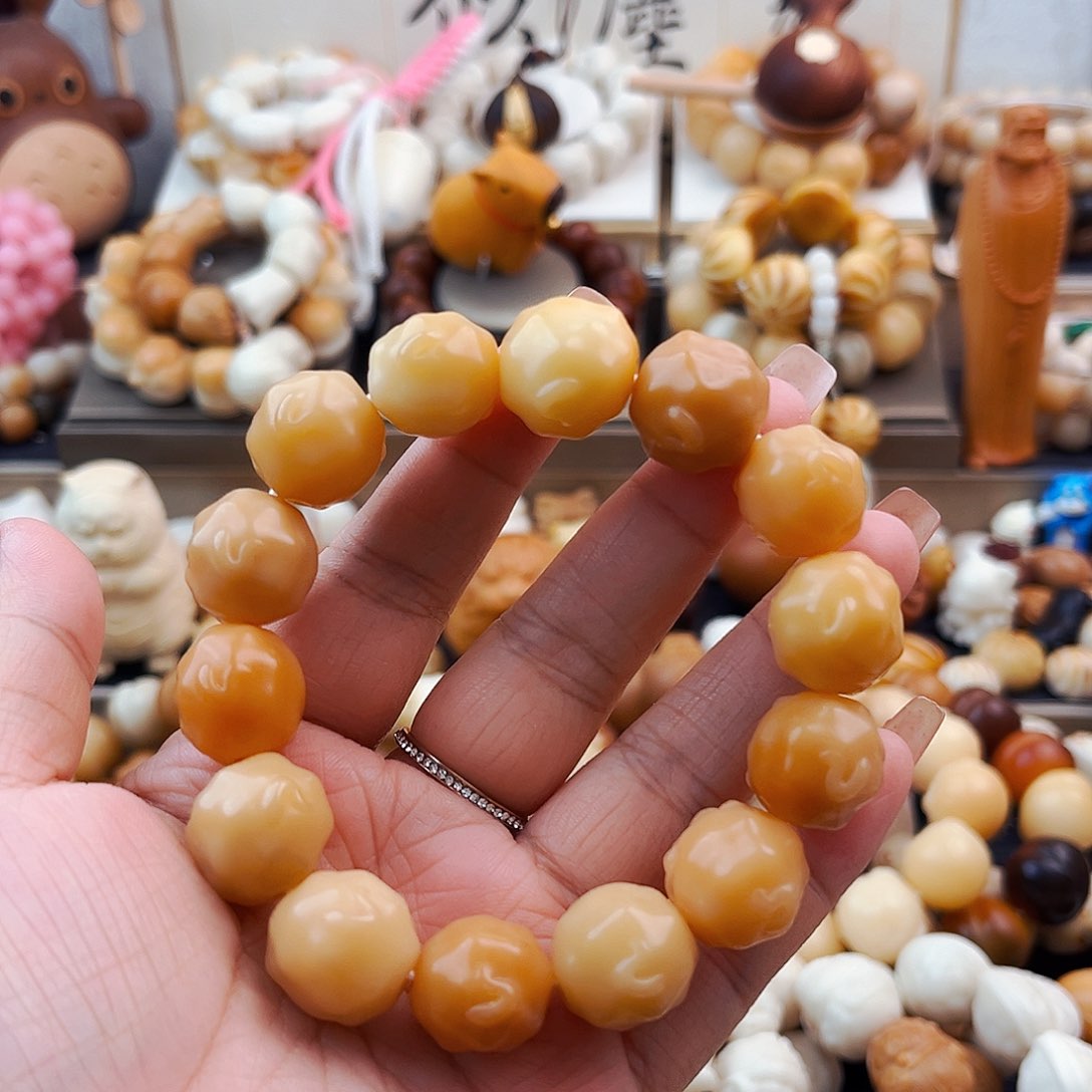 菩提根/象牙果吊坠绵绵羊菩提手串