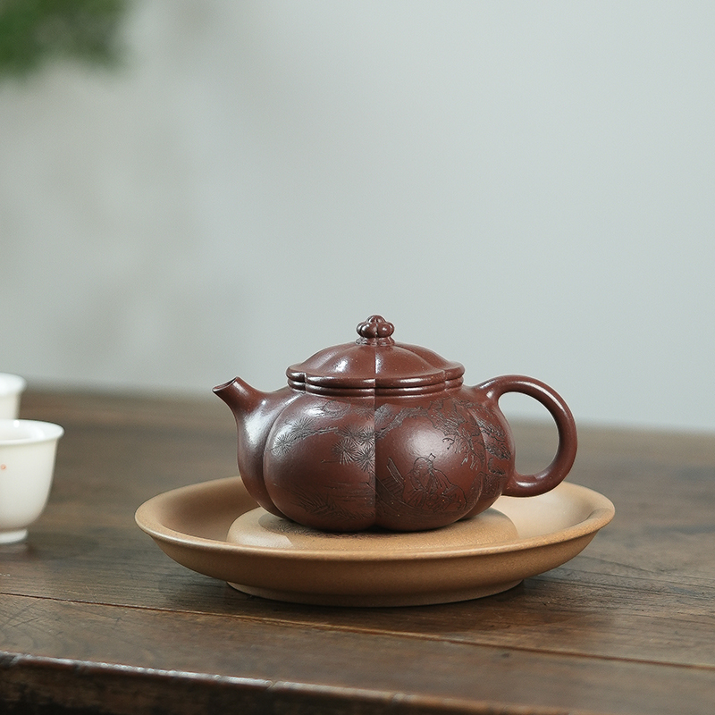 范家壶庄《寒江》底槽清210cc品牌系列手工紫砂壶