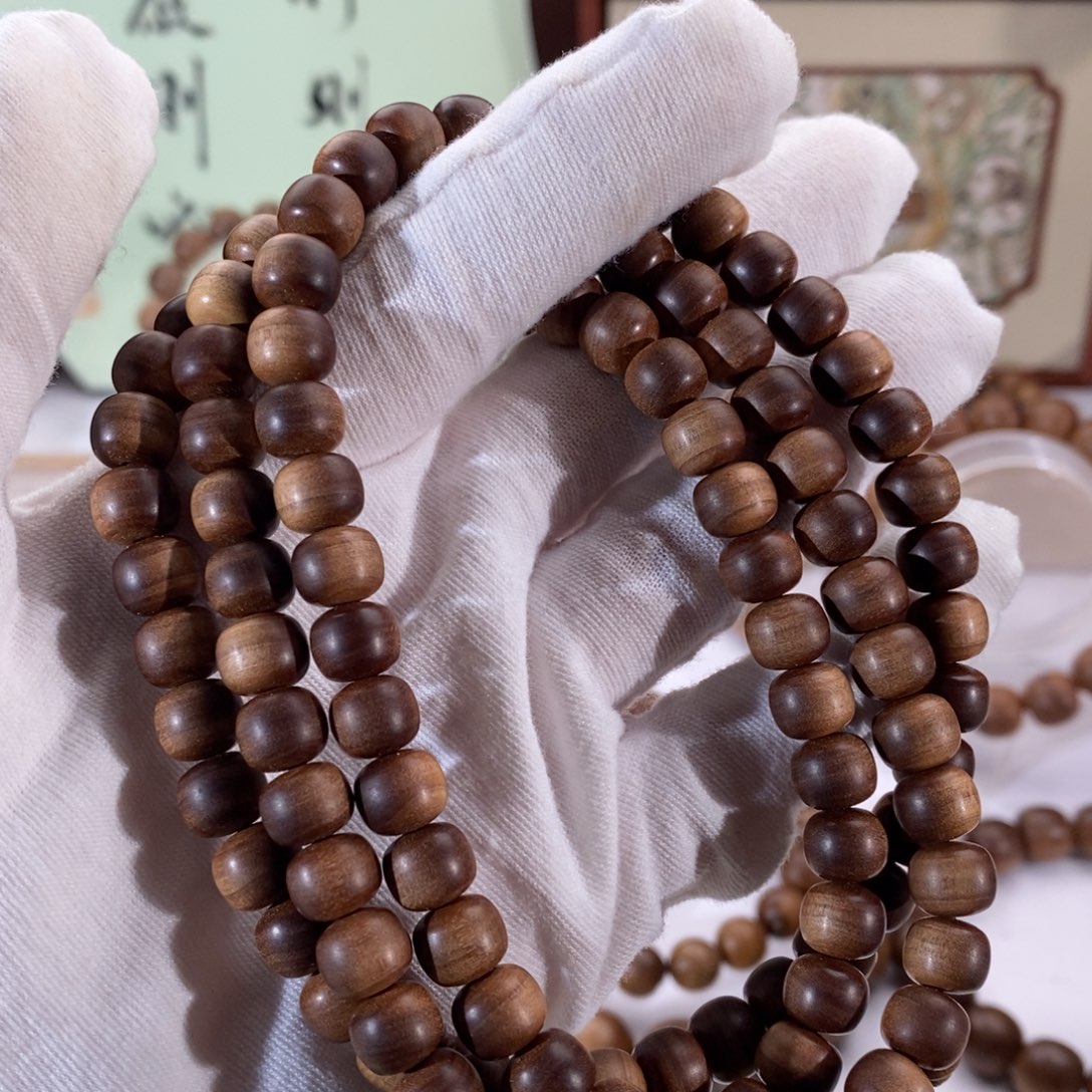 用***1手串/手链檀香木横纹黑肉78*108沉水毕业