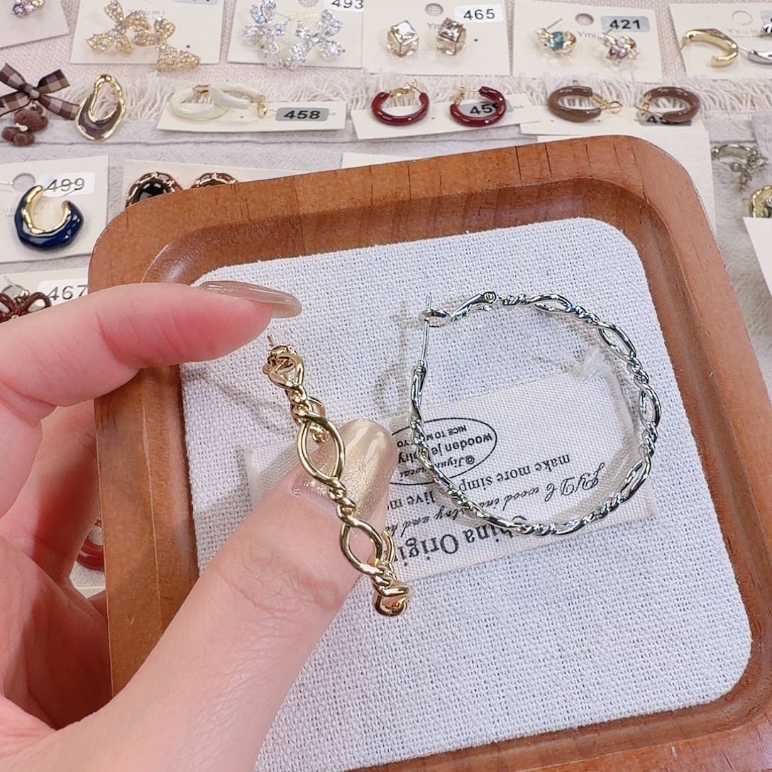 仿珍珠铜合金925银耳圈