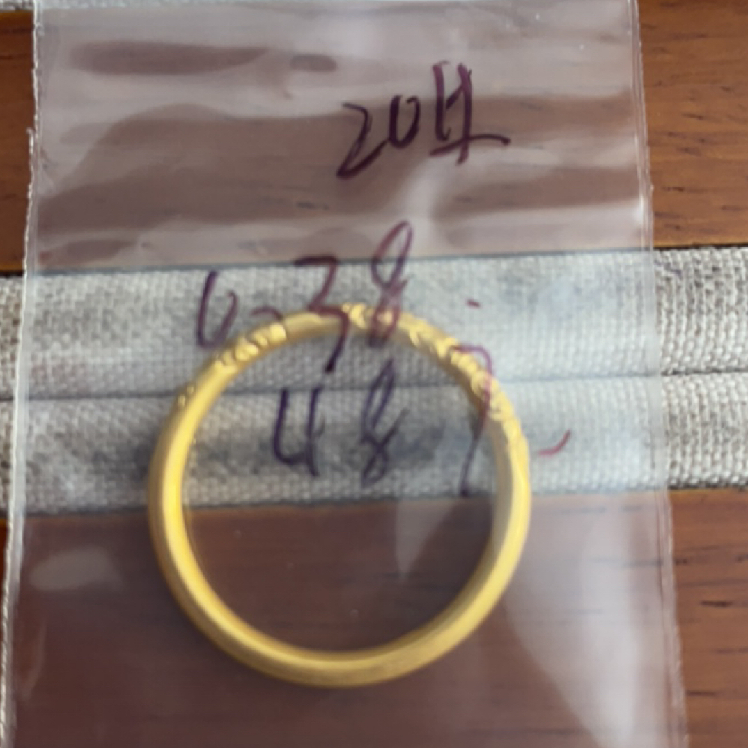 克重0.38 20号 樱花繁花戒指 足金999