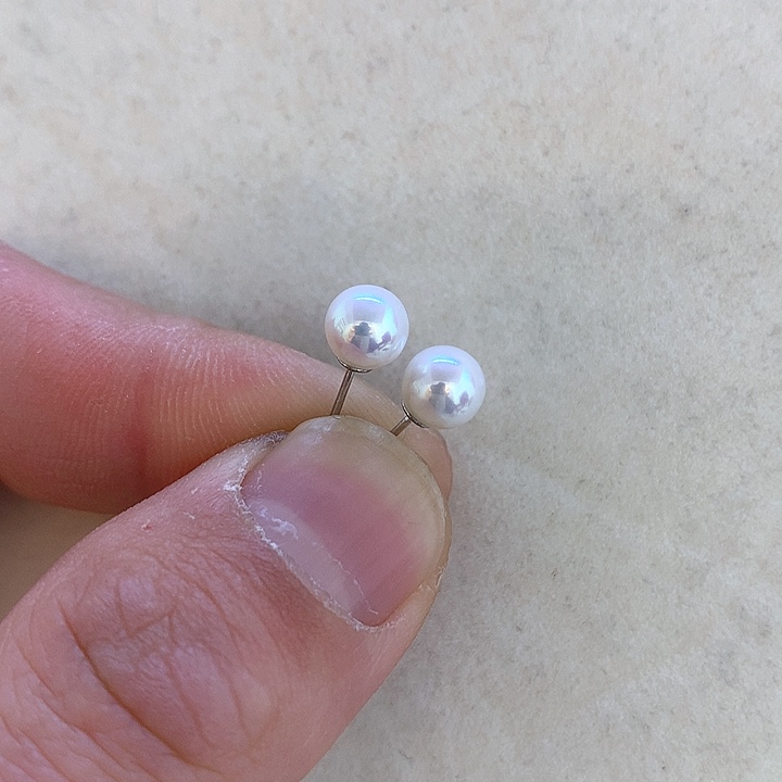 淡水珍珠耳饰未镶嵌定制6/7