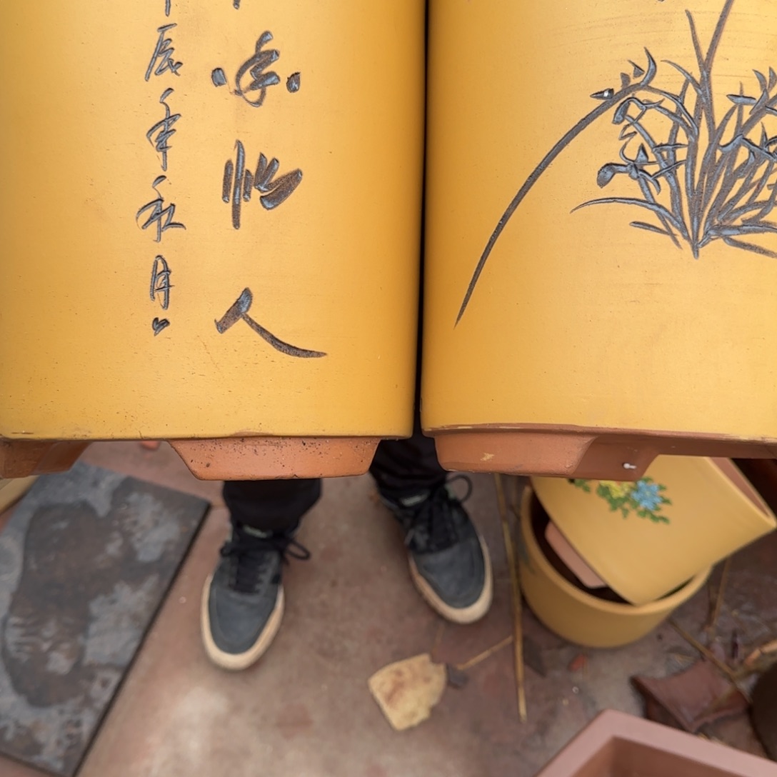 紫砂花盆口径17.22口径