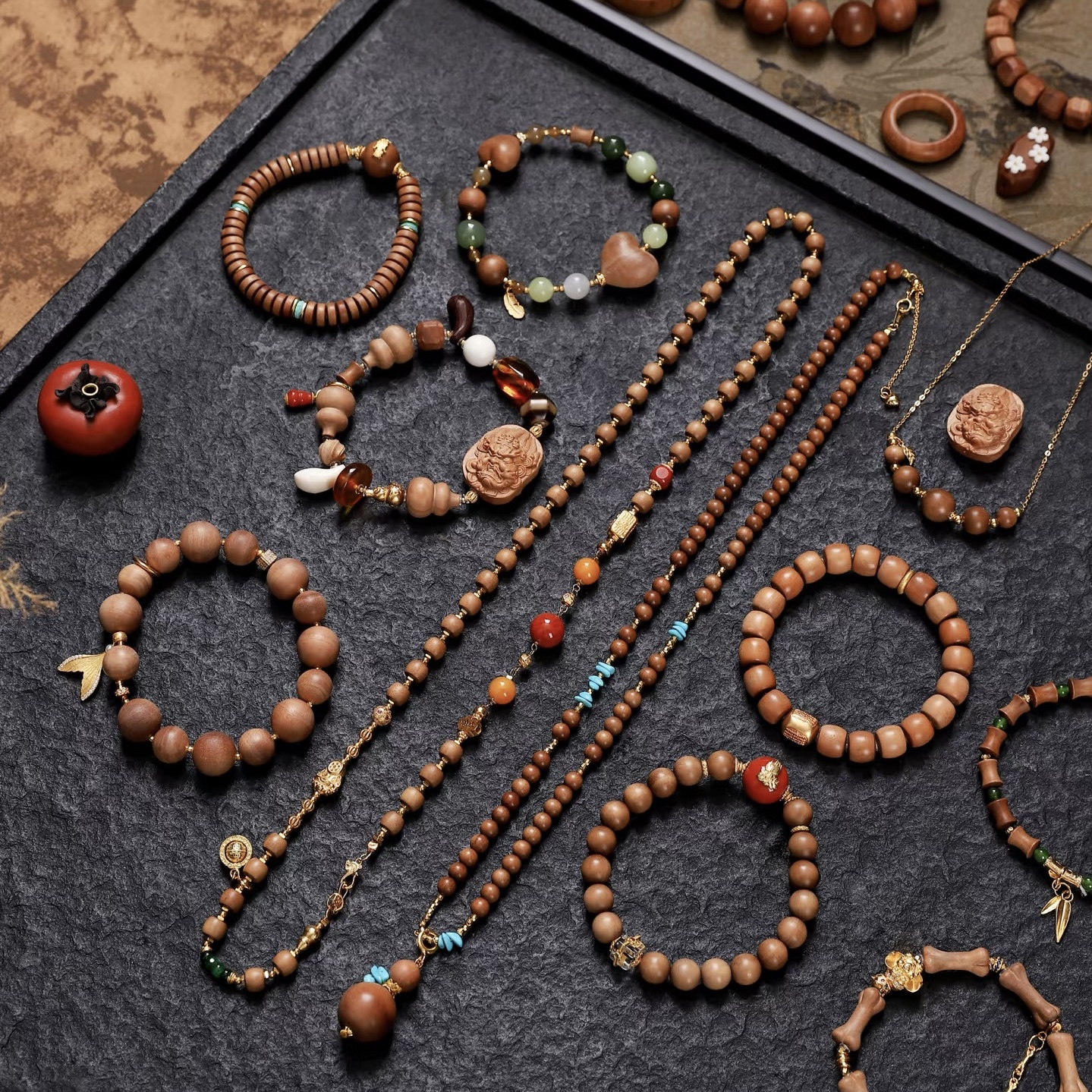 高定老山檀念珠手链手串