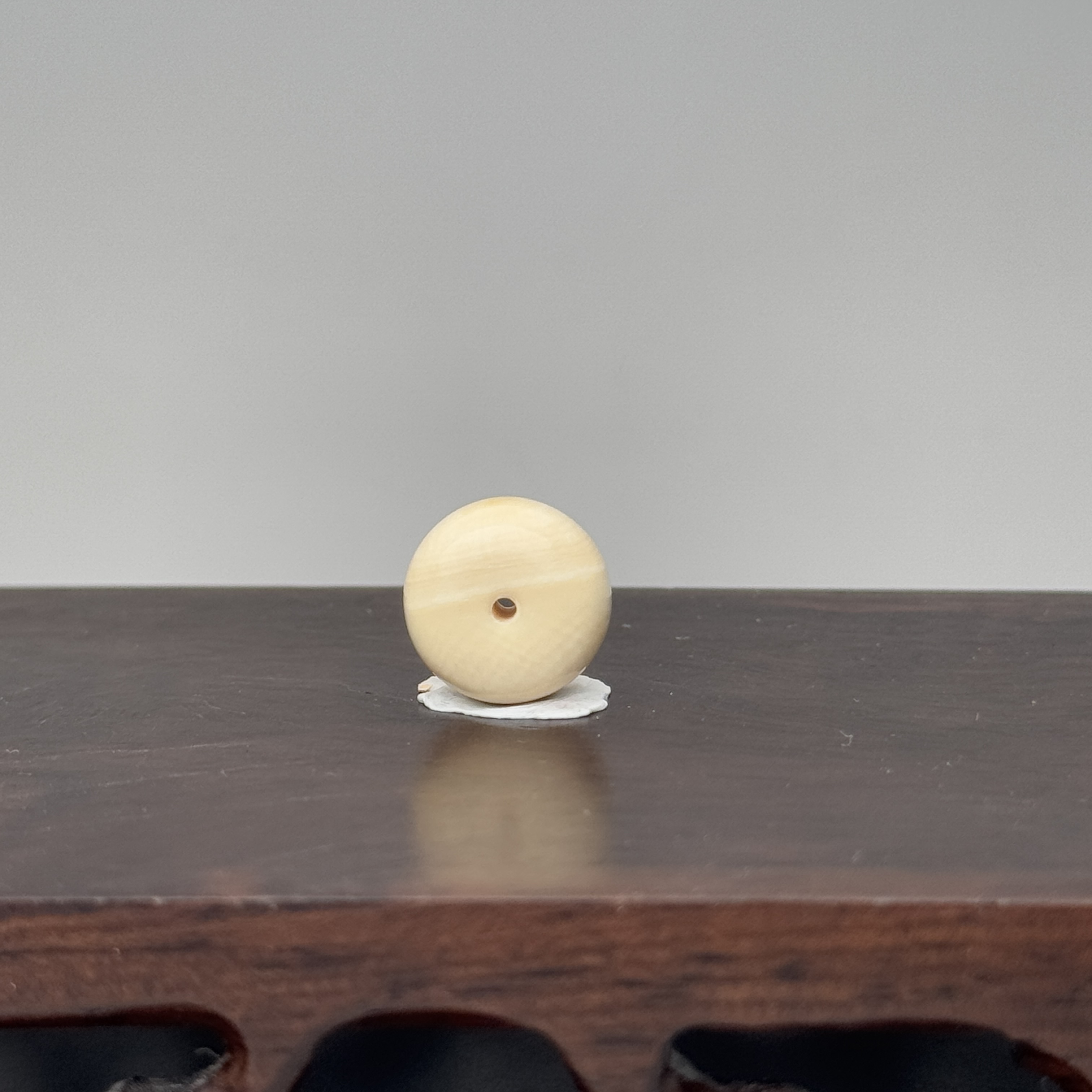 DEZHI/德志13*7mm1.7g小墩子平安扣吊坠天然猛犸牙F949