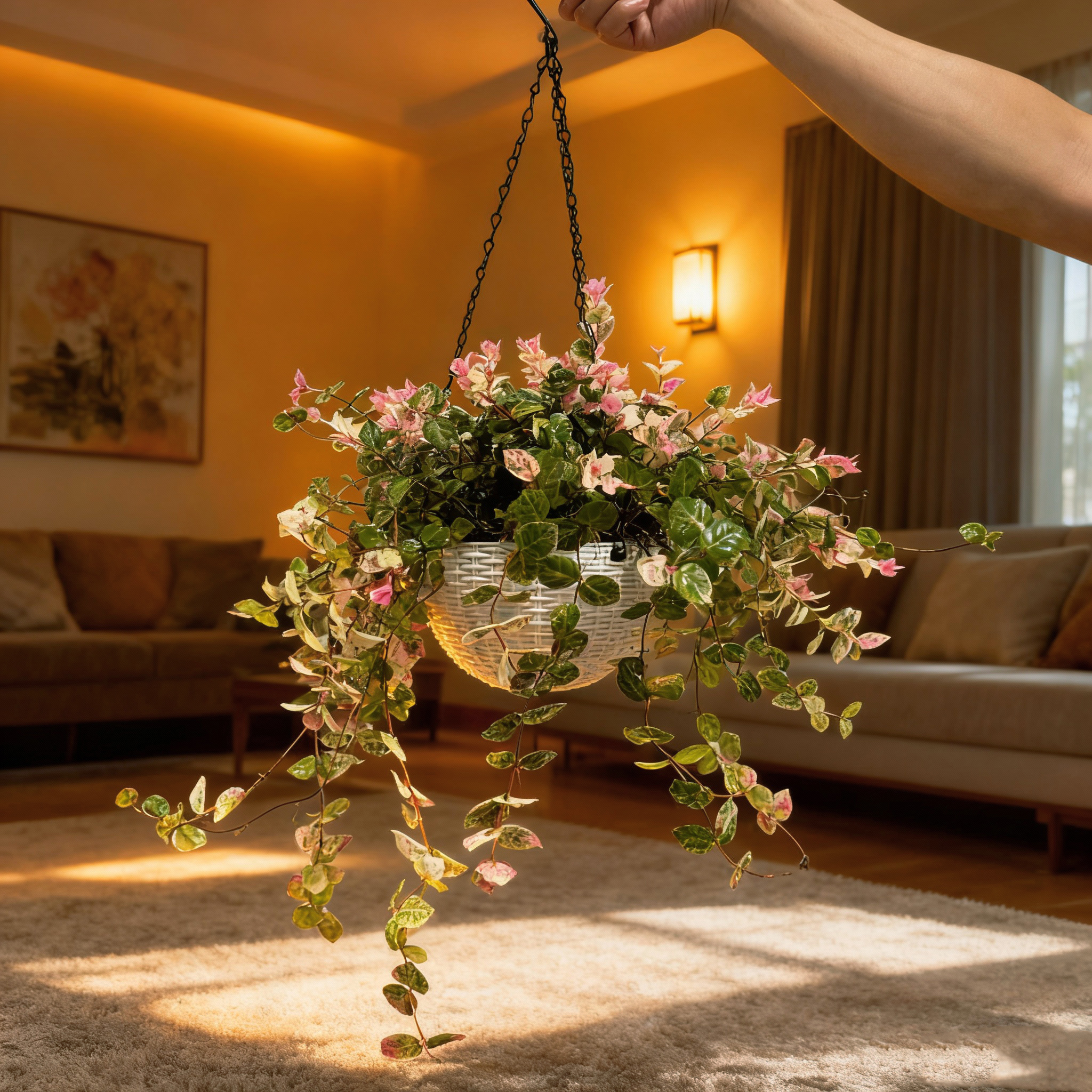 花叶络石盆栽四季彩叶垂吊耐热耐寒适合阳台庭院绿植花卉