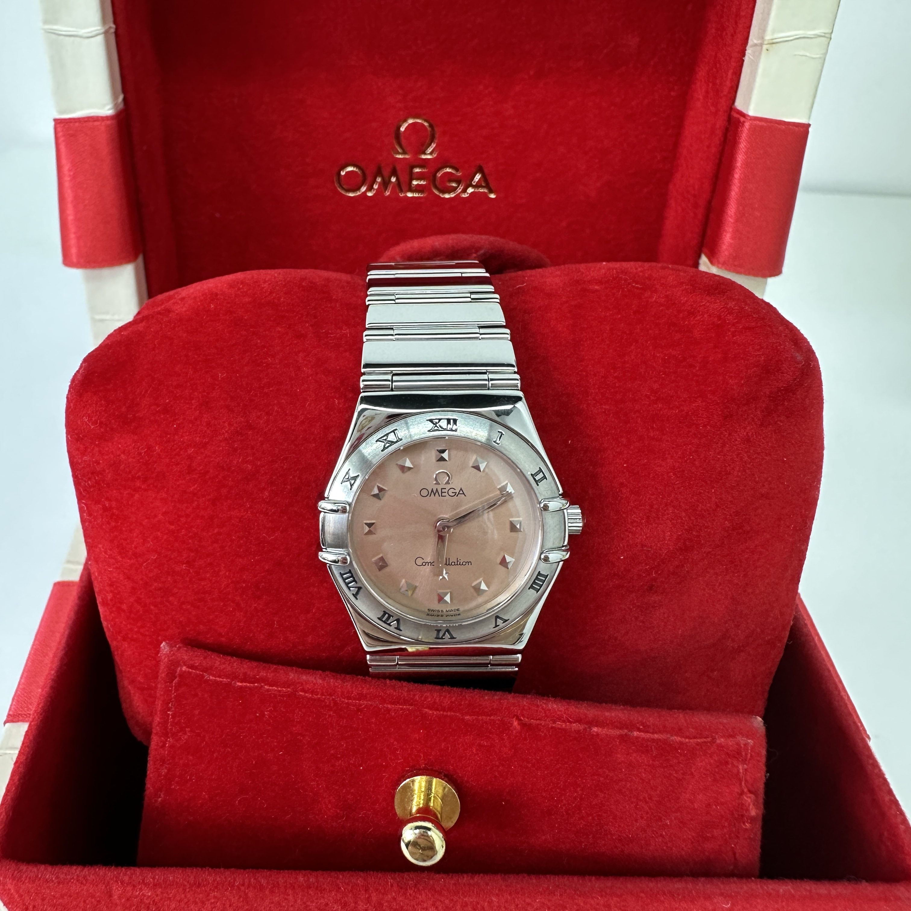 99新 Omega/欧米茄 石英/粉盘/表径25.5mm