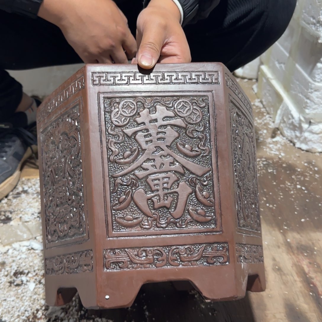 紫砂花盆口径25厘米