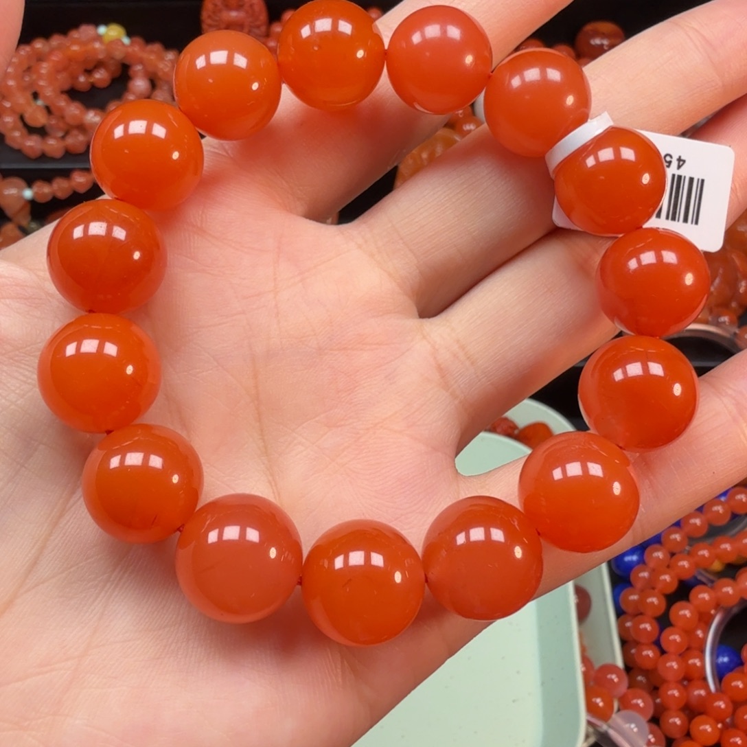 南红玛瑙未镶嵌手串14mm
