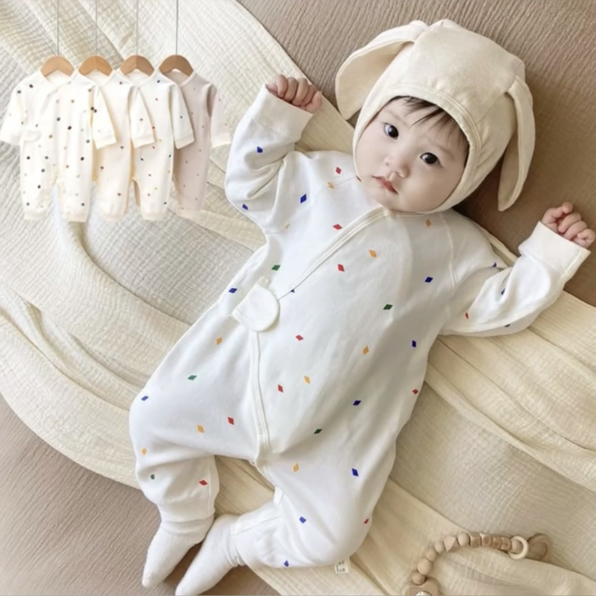 婴幼儿棉毛蝴蝶衣无骨纯棉