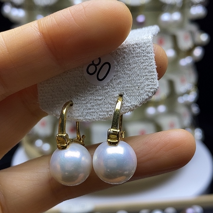 淡水珍珠耳饰银S925镶嵌j****3