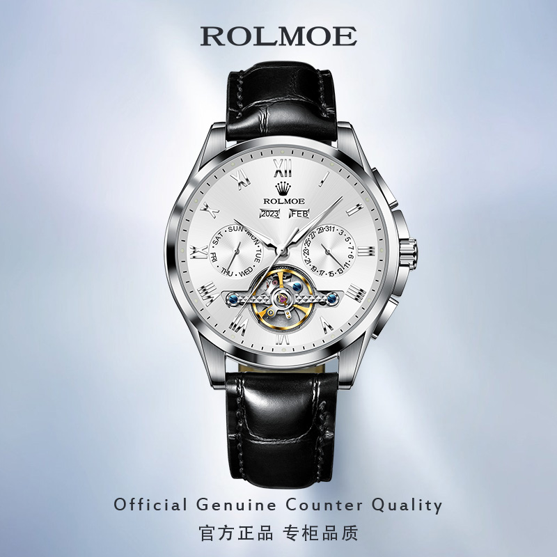 劳力 士原装男士全自动机械表多功能防水夜光镂空腕表LOEGSINS