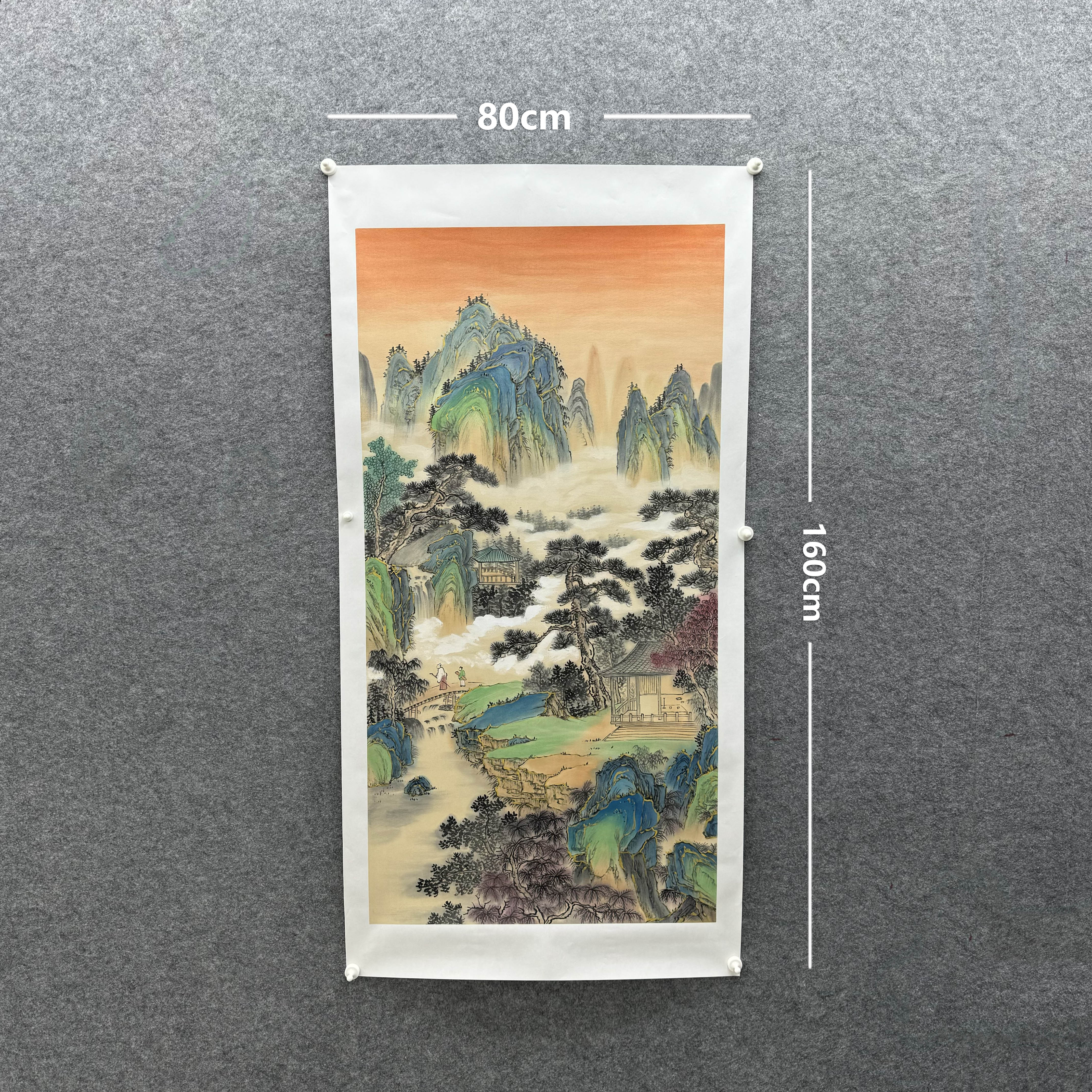 【山水画】雷百寿80*160cm手绘礼盒作品（36）