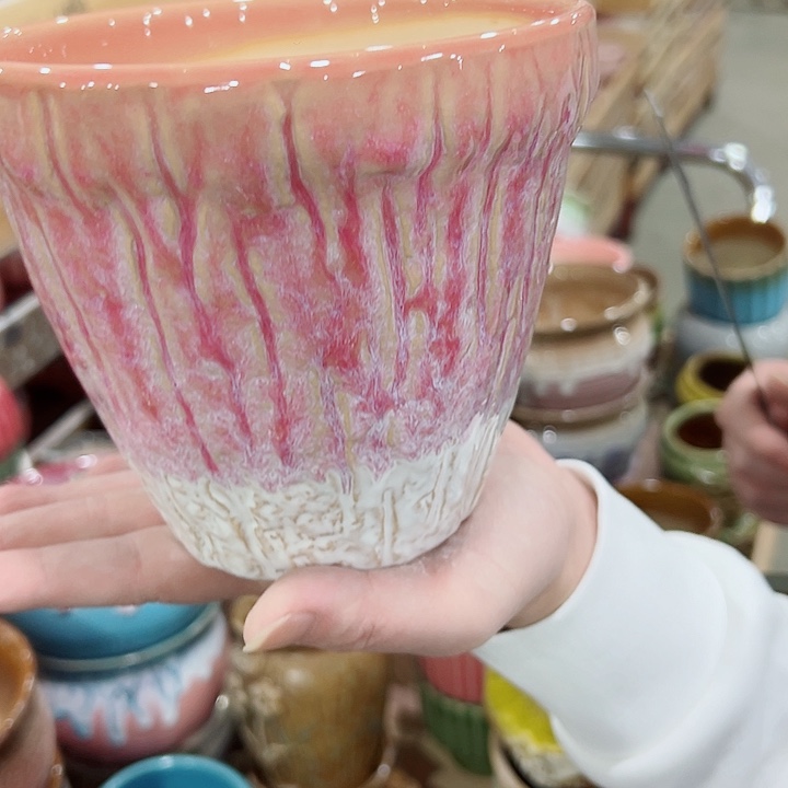 有孔.凑满10元发货多肉陶瓷花盆！