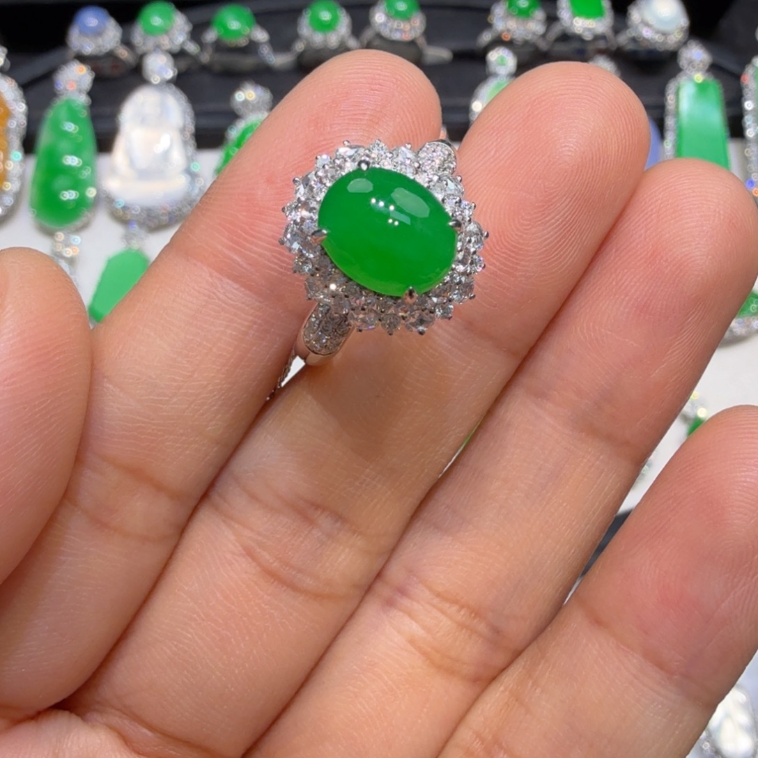 怡****翡翠18K金镶嵌戒指定金单