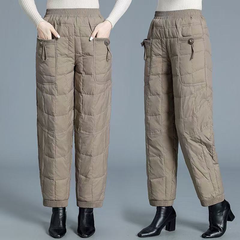 【有运费补5快】不臃肿加绒加厚棉裤女士松紧腰哈伦裤保暖裤子