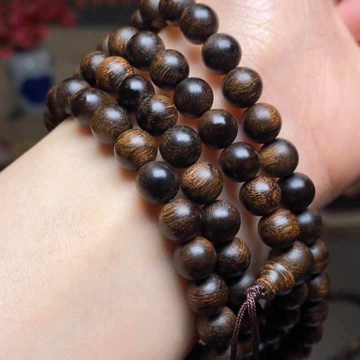 沉香手串越南芽庄帝王紫棋瘤疤0.6×108