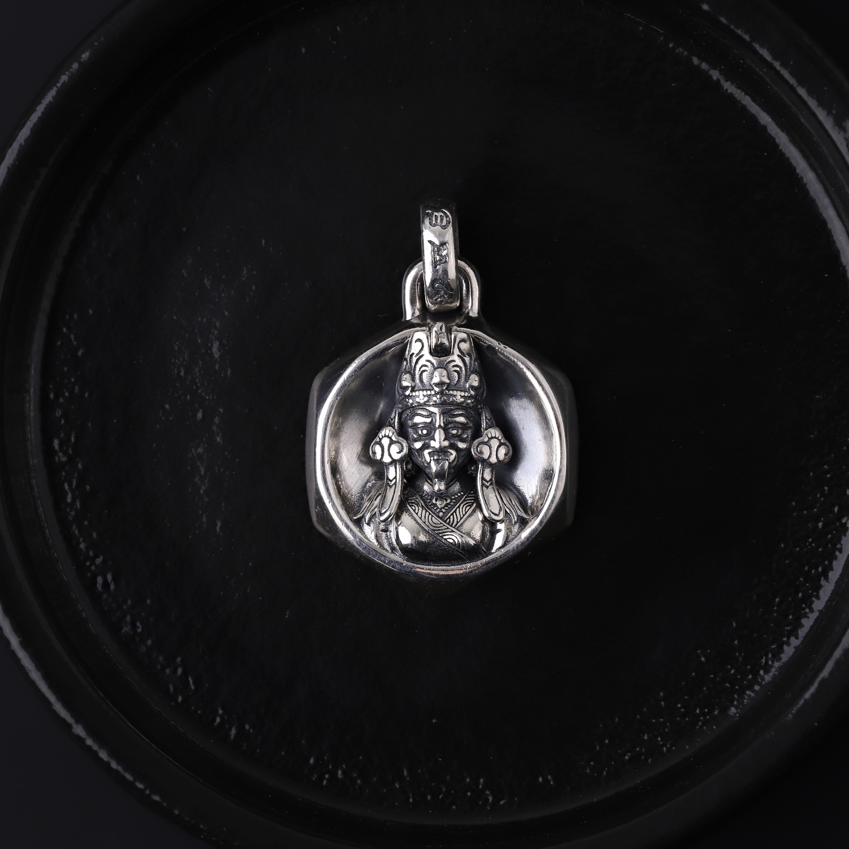 925银银制品 S8374 925银扎基前世今生半手工银制品吊坠文玩配件