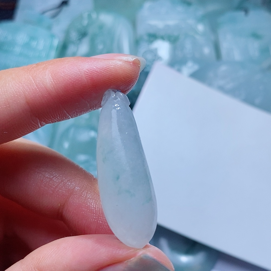 定制翡翠未镶嵌毛货付款后确认抛光