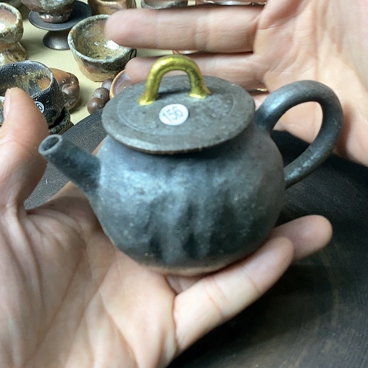 杯手工粗陶、柴烧茶器