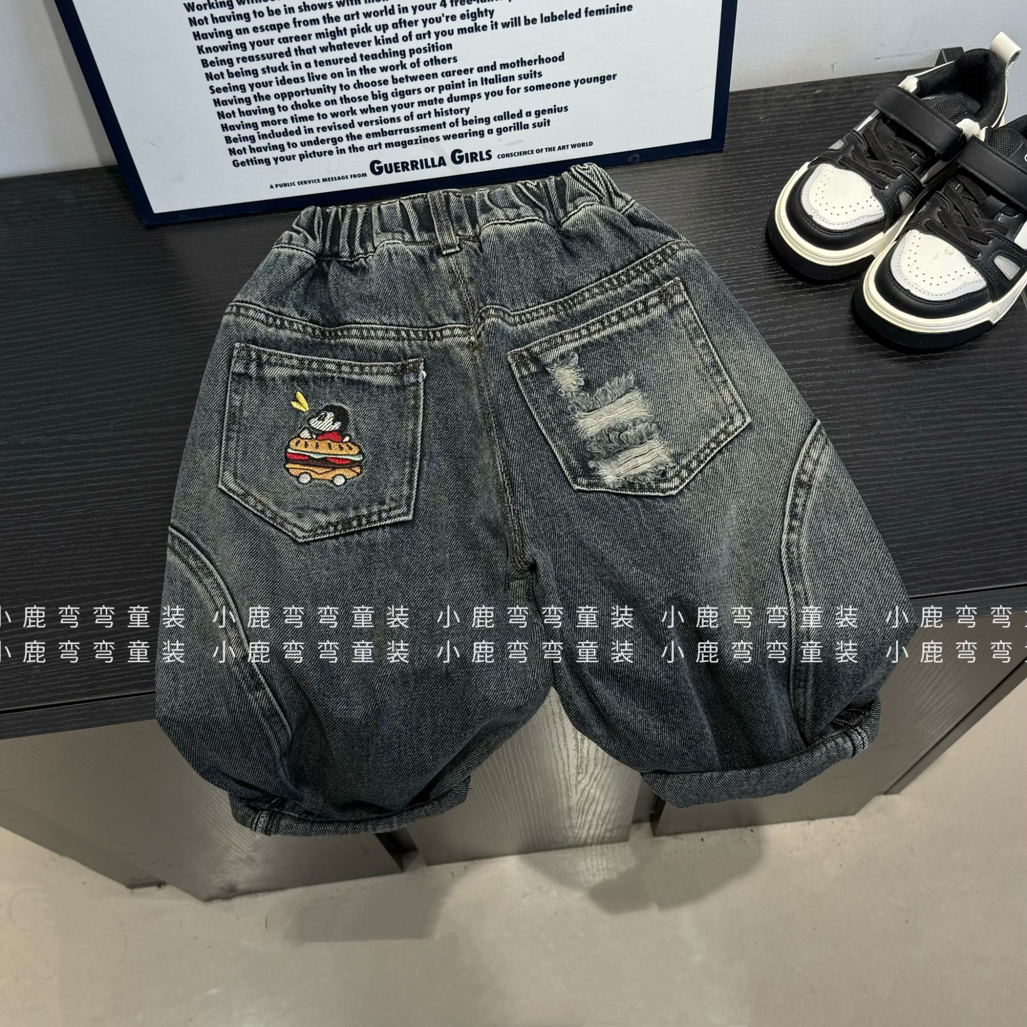 Q2507儿童秋款牛仔2025新款男童蜡笔小新牛仔裤