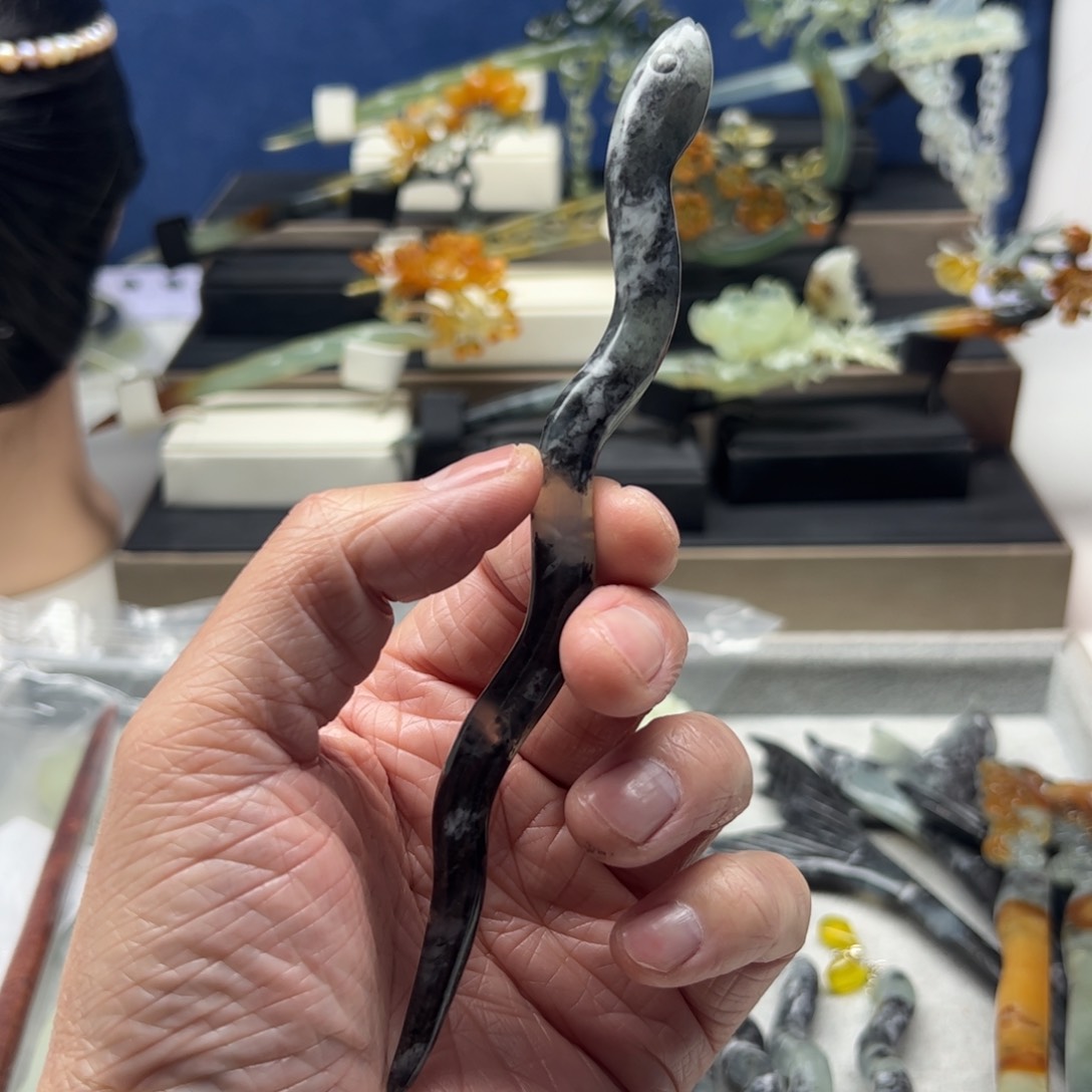岫玉未镶嵌福利发簪