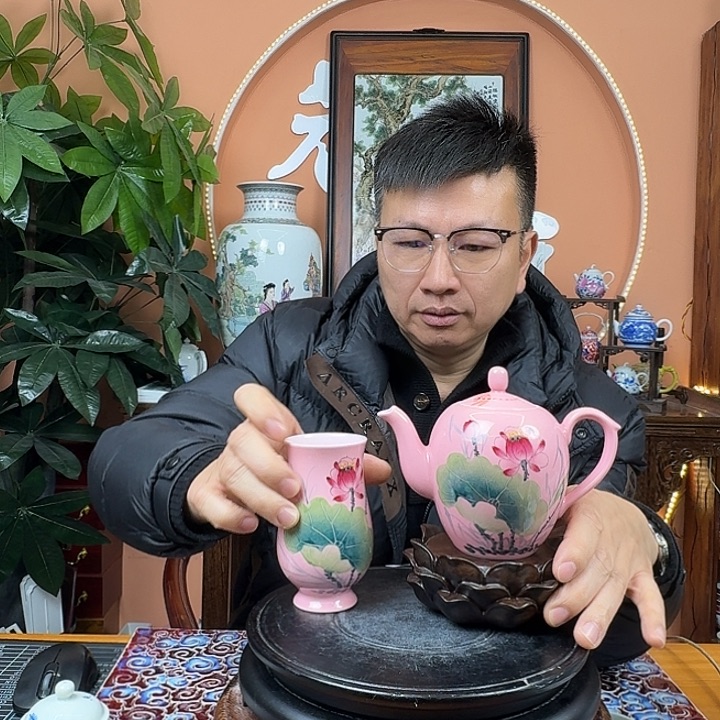 陶摆件景德镇陶瓷手工壶