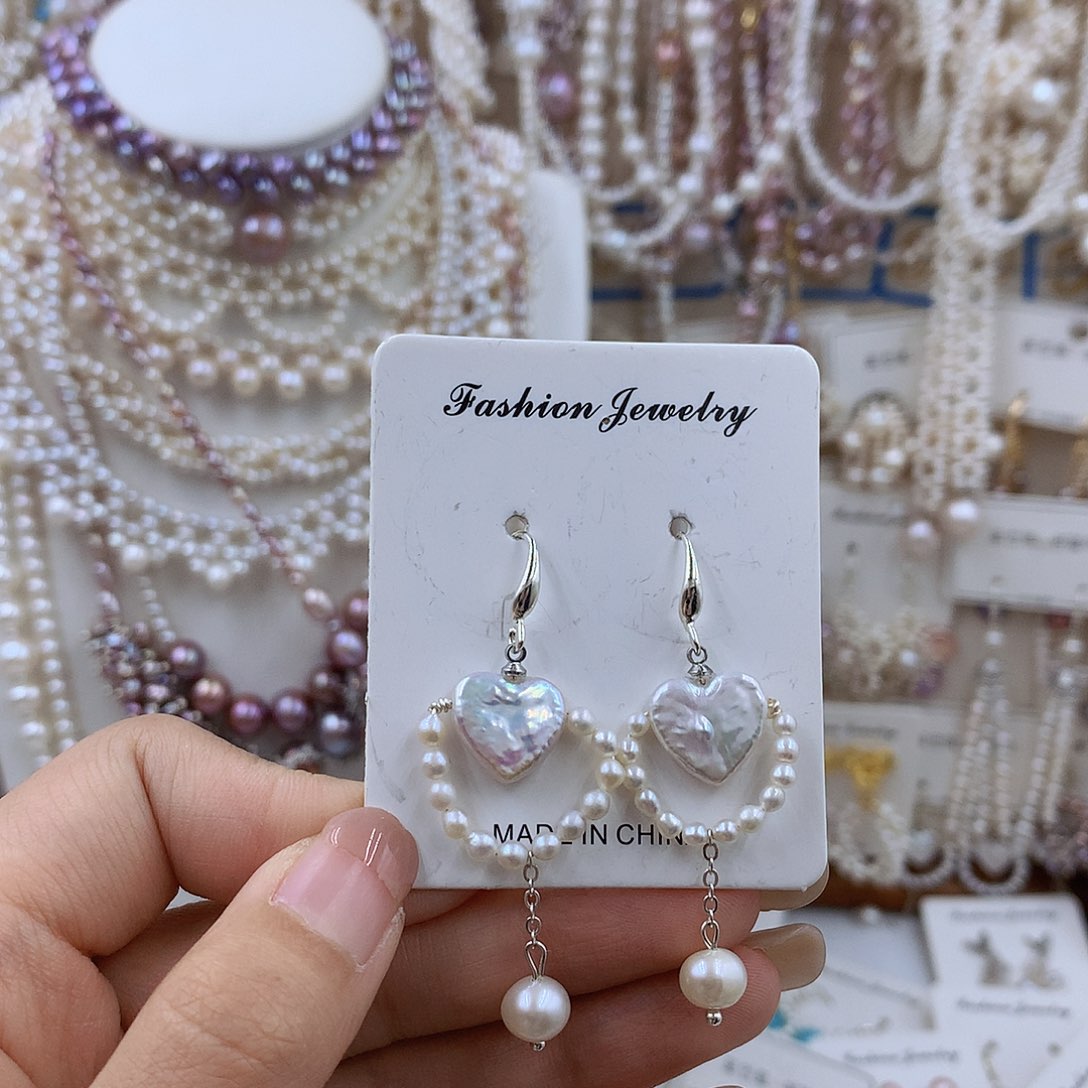 项链银S925镶嵌淡水珍珠