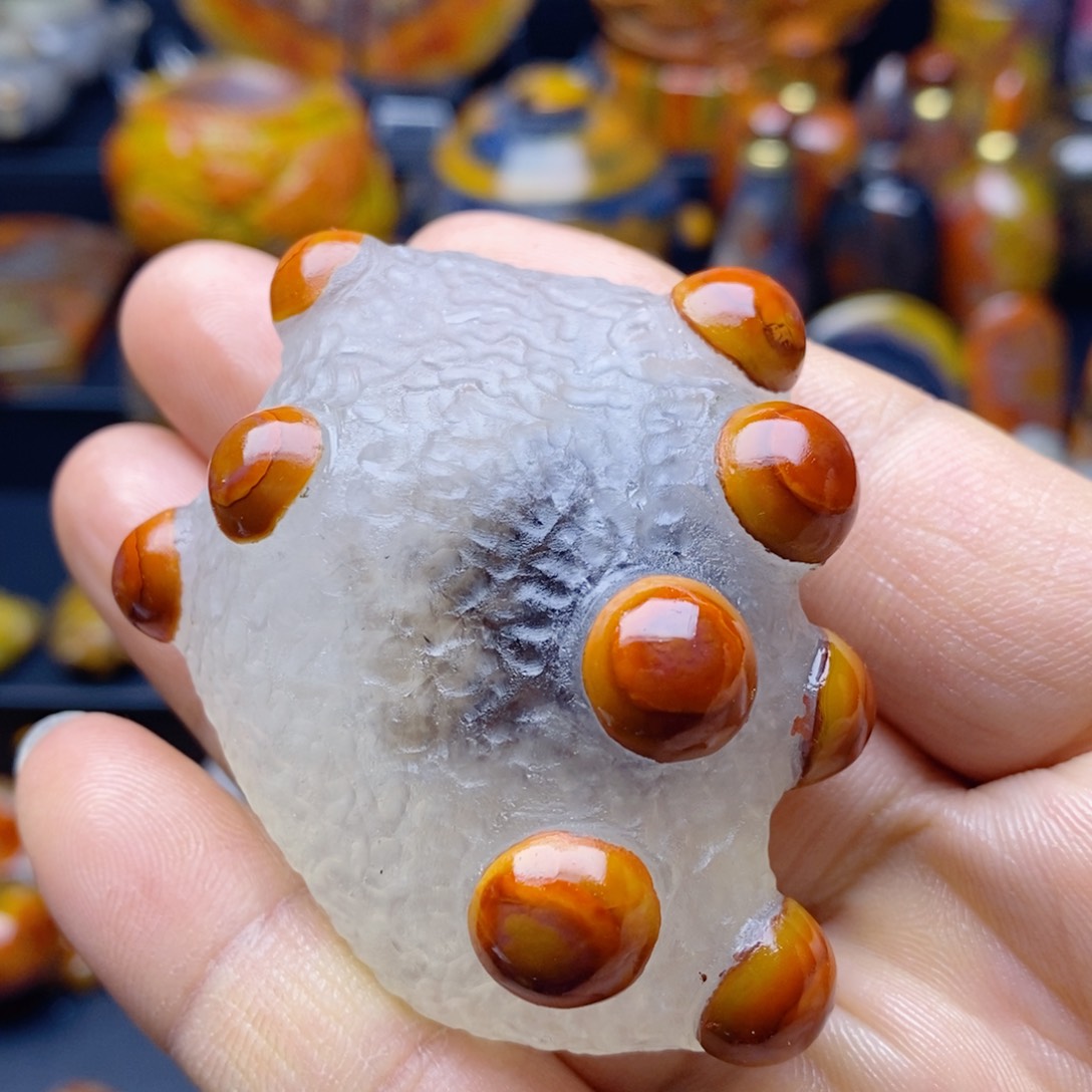 玛瑙/玉髓未镶嵌非主流手把件